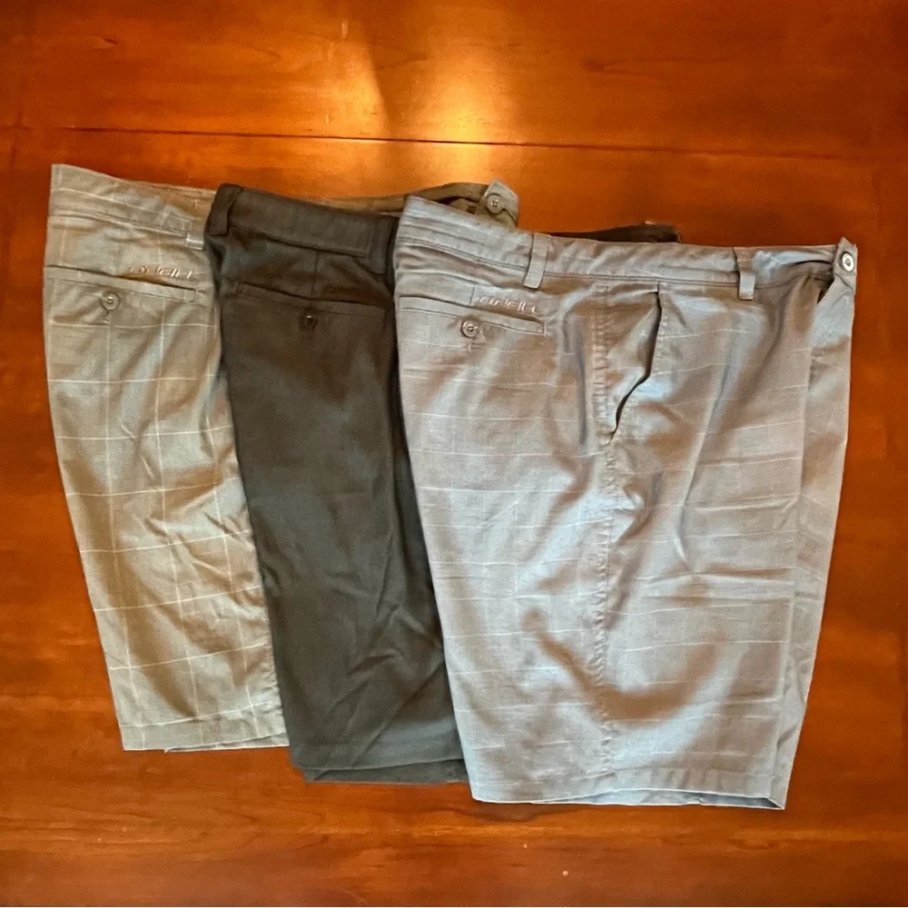 O'Neill Men's Shorts Flat Front 3 pair bundle size 36 - Picture 2 of 13